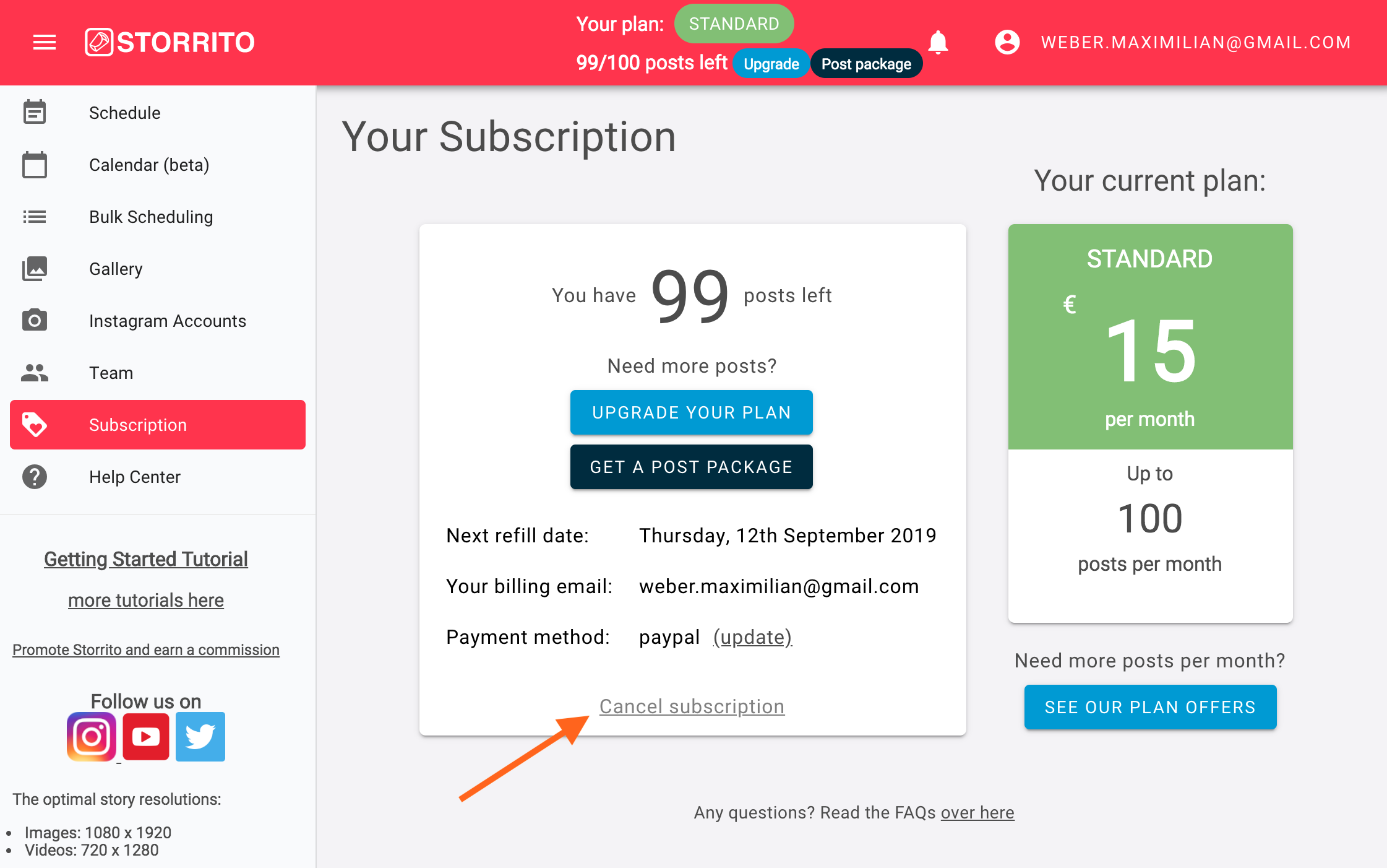 callnote cancel subscription